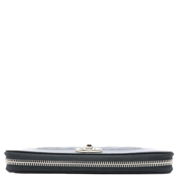 Chanel  Mademoiselle Vintage Quilted Leather Zip Around Wallet Black - Picture 9 of 15